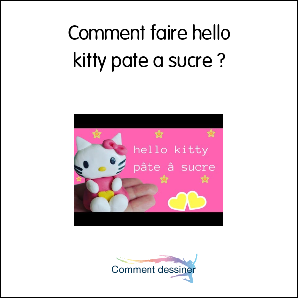 Comment faire hello kitty pate a sucre